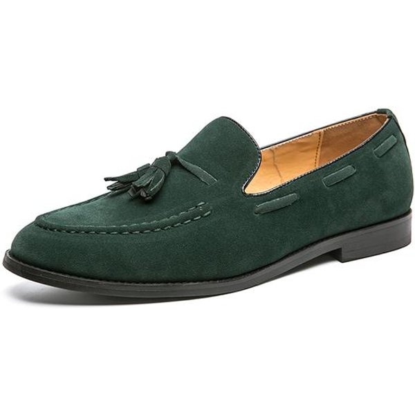 Zapatos De Borlas De Lujo De Primavera Para Hombre Mocasines Zapatos De Hombre Casuales De Ante Slip On Transpirables CóModos Zapatos Mocasines Zapatos Nubuck 46 Gray-image
