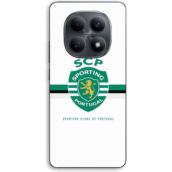 Coque Pour Xiaomi Redmi Note 15 5G SCP Sporting Portugal Fond Blanc Maniacase Negro-image