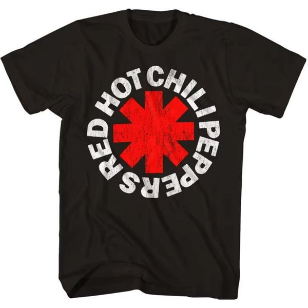 2026 Nueva Camiseta De AlgodóN Red Hot Chili Peppers Hombre Dibujos Animados Genial Divertida Mujer Y Hombre Camiseta Harajuku Manga Corta Camisetas Sueltas M Red-image