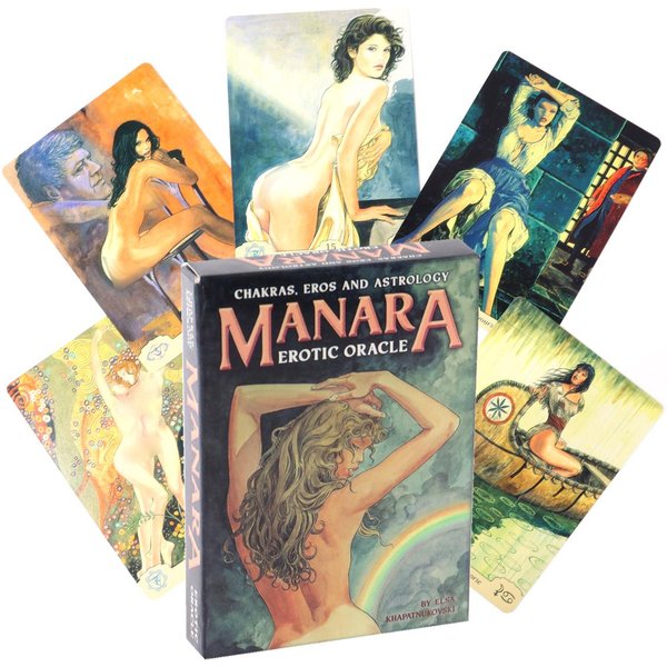 Manara Erotic Oracle Cards Wysokiej JakośCi WróżBy Entertainment Party Gra Planszowa Tarot I RóżNorodne Opcje Tarota Black-image