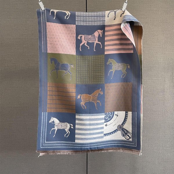 Luksusowy Kaszmirowy Ponczo Szalik Dla Kobiet Zimowy CiepłY Gruby Szal Pashmina WzóR Konia PodróżNy Szal Koc Damski Bufanda One Size Gray-image