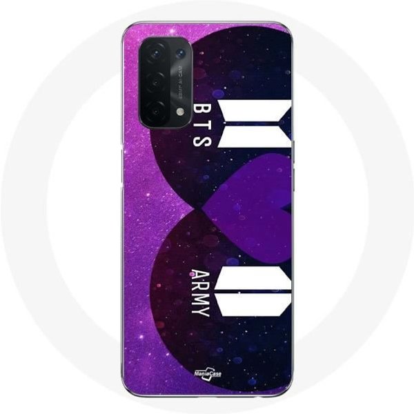 Funda Para Oppo A74 Bangtan Sonyeondan Logo BTS Y Logo Army Te Quiero Morado-image