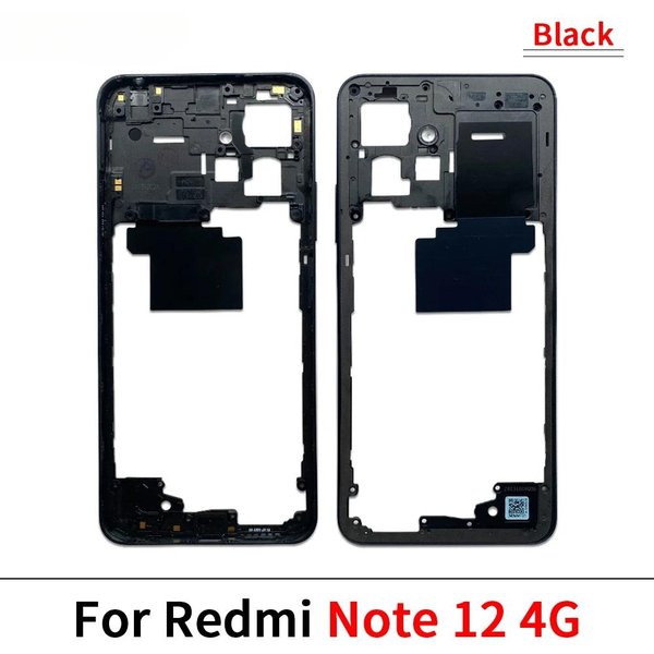 ŚRodkowa Ramka Telefonu Do Redmi Note 12S 12 Pro 5G / Note10 5G śRodkowa Ramka Obudowy Note 12 4G Black Black-image