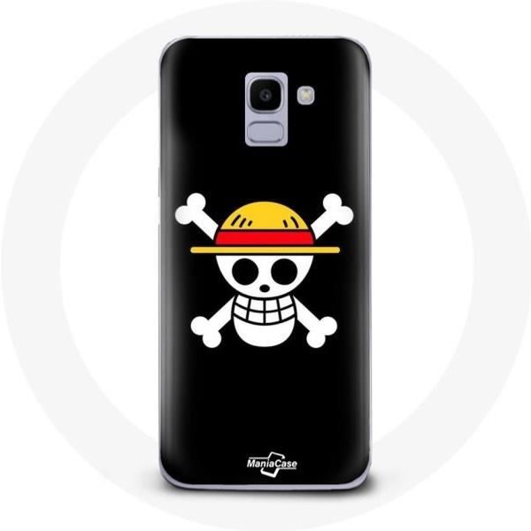 Funda - One Piece - Samsung Galaxy J6 2018 - Flexible - Negra - Manga Cabeza De Calavera Negro-image