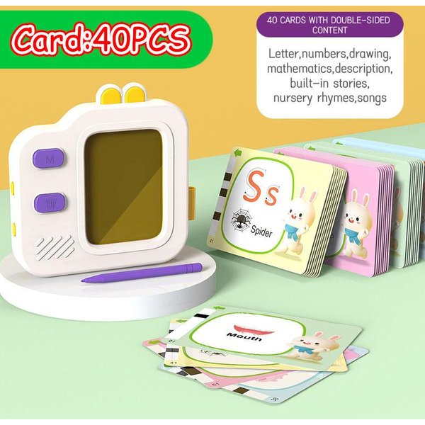 Juguete Educativo Para NiñOs MáQuina De Aprendizaje CognicióN Inglesa Con Sonido Tarjeta De CancióN Infantil Aprendizaje Del Alfabeto EducacióN Temprana Para BebéS-image