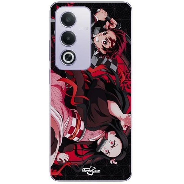Coque - Maniacase - Oppo A80 - Souple - Noir - Demon Slayer - Tanjiro Nezuko-image