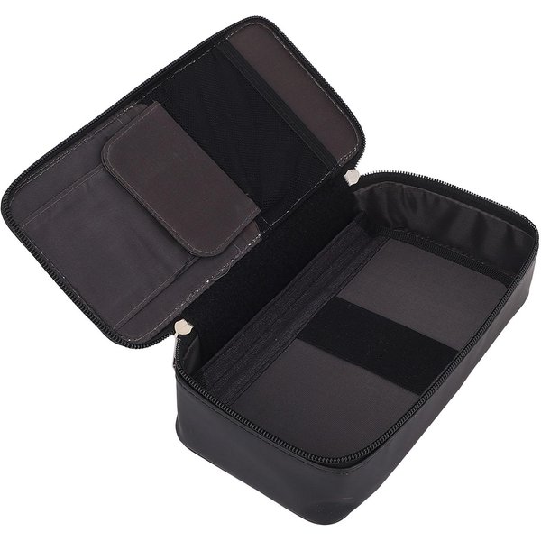 Estuche De LáPices Doble Capa Gran Capacidad Con Cremallera Multifuncional PortáTil Bolsa De Almacenamiento De PapeleríA PúRpura-image