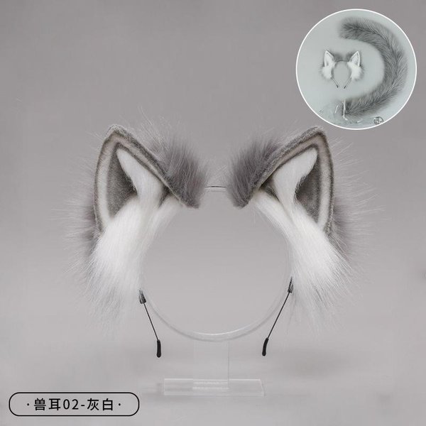 Regulowany Pasek Futrzany Ogon Kawaii Wilk Pies Ogon Cosplay Akcesoria Impreza 70Cm Cosplay Kostium Rekwizyty Dziewczyna Sztuczne Futro Ogon One Size-image