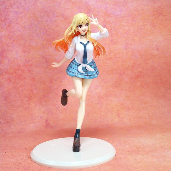 Najnowsze Anime My Dress-Up Darling Kitagawa Marin Liz Biurko Urocza Modelka W Mundurku Szkolnym Figurka Akcyjna PVC Zabawka Kolekcjonerska Prezent Beige-image