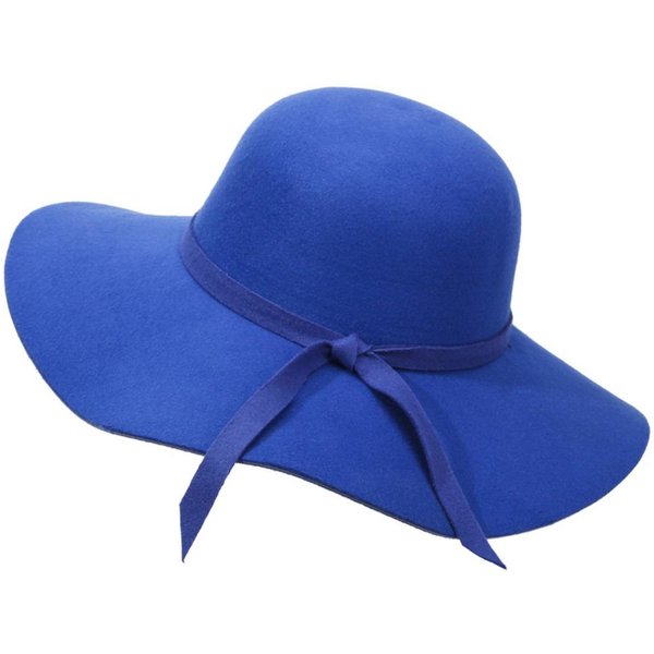 Kapelusz Typu Bucket Vintage, SkłAdany, Z Filcu, Z Szerokim Rondem, Retro, MięKki Kapelusz Fedora Z Szerokim Rondem-image