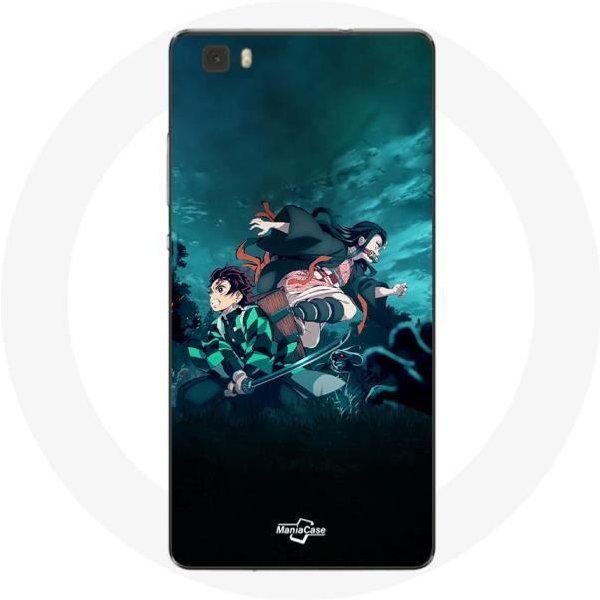 Coque Pour Huawei P8 Lite Demon Slayer Manga Tanjiro Et Nezuko-image
