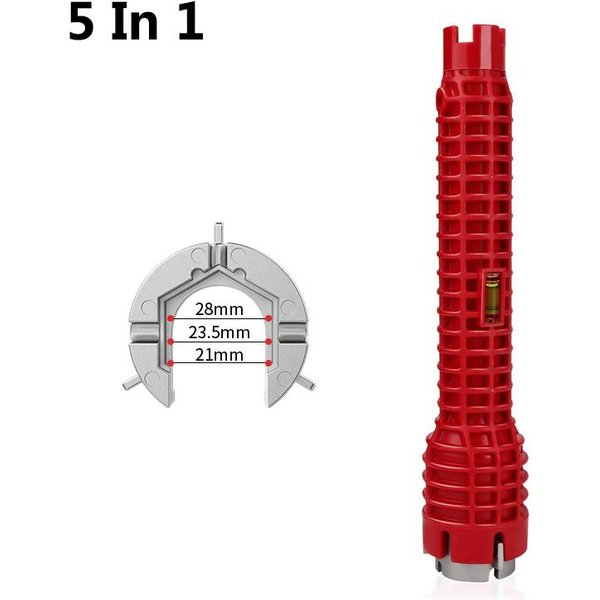 Llave MáGica 8 En 1 Para Fregadero Grifo FontaneríA Herramientas Llave MáGica Multifuncional Llave Inglesa ReparacióN Llave De FontaneríA Herramienta-image