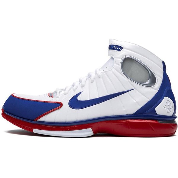 Zapatillas Nike Air Zoom Huarache 2K4 All-Star 2016 Para Hombre Blanco Juego Real Rojo Deportivo Plata MetáLico 308475-100 41 White-image