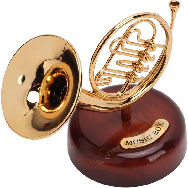 Adorno De Trompa Francesa DiseñO Miniatura CláSico Premium Duradero Castillo En El Cielo Trompa Francesa MúSica-image