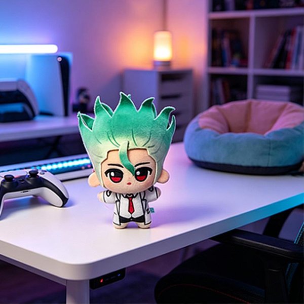 10 Cm Nanami Sai Pluszowe Lalki Brelok Anime Kamień Cosplay Ishigami Senku Pluszowa Zabawka BawełNa Ryusui Nanami Pluszowa Lalka Prezent ŚWiąTeczny-image