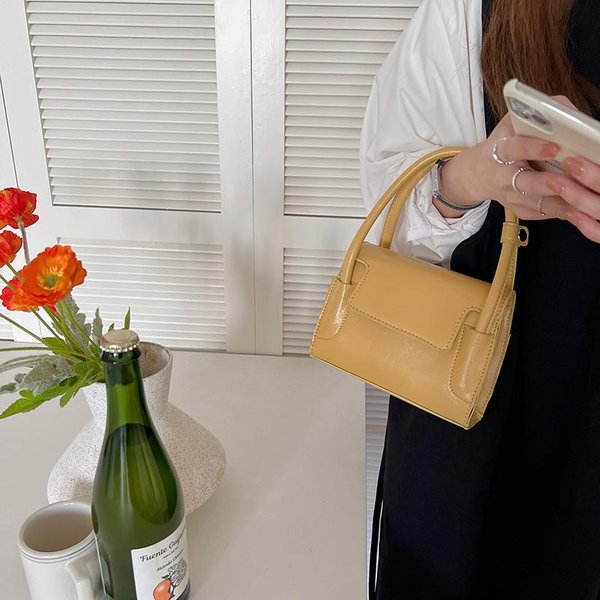 Nuevo Estilo Bolso PequeñO Nicho Bolso De Mujer Simple Mini Rosa Bolso Cuadrado PequeñO De Mano Bolso Bandolera De Moda-image
