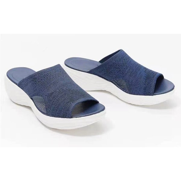 Nowe Damskie Ortopedyczne RozciąGliwe Ortotyczne Plus Rozmiar Letnie PłAskie SandałY Damskie Z WystająCym Palcem OddychająCe Slajdy RozciąGliwe Buty KrzyżOwe Outdoor Casual Klapki PlażOwe 37-image