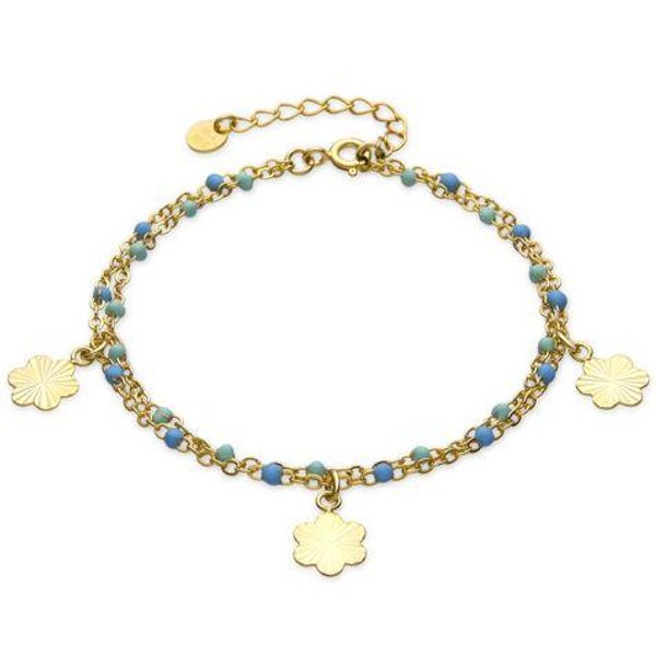 Pulsera - Luxenter - Lilith - Plata 925 - Acabado Oro Amarillo 18K - Laca Azul-image