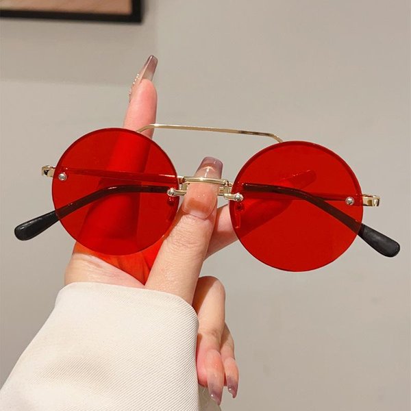 CláSico Y2K Montura Grande Montura Circular Steampunk Gafas De Sol Gafas Damas Para Hombres Popular Lujo Estilo DiseñAdor Estilo Sol Gafas De Sol Punk As The Picture-image