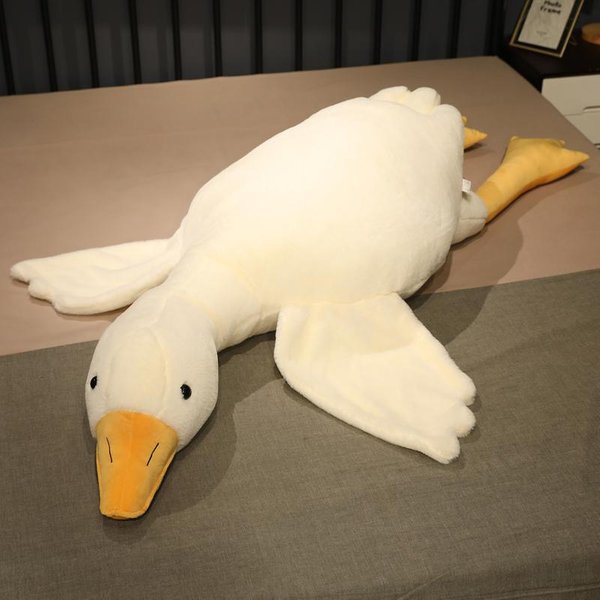 50-190 Cm DużY BrąZowy Przytulanka Kaczka Kawaii Gigantyczna Gęś Pluszowa Zabawka Poduszka Do Spania DużA MięKka Lalka Prezent Na Imprezę Dla ChłOpca Dziewczynki 130Cm-image