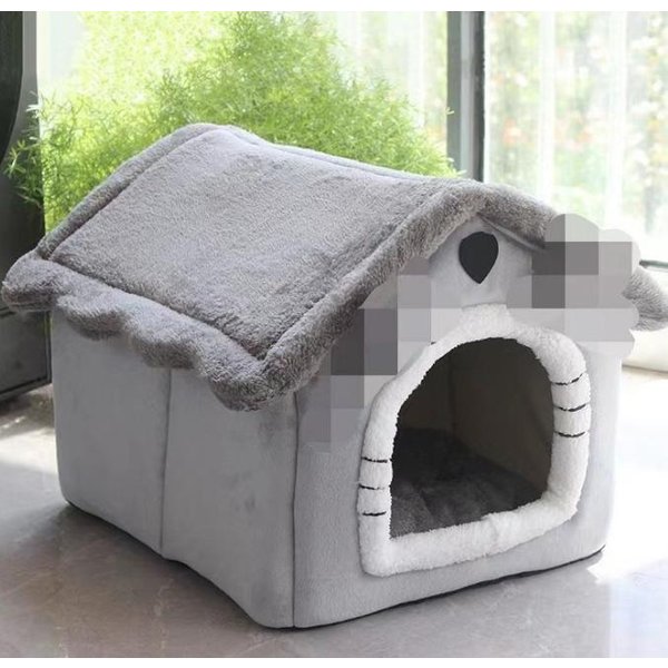 Caseta Para Perros, Caseta Para Gatos Tipo De Casa Universal Para Todas Las Estaciones Temporada De Invierno ColchóN Para Perros PequeñOs Removible Y Lavable Suministros Para Mascotas M-46*40*38-image