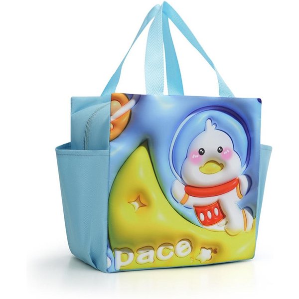 Linda Bolsa De Almuerzo De Dibujos Animados Impresa En 3D TéRmica Aislada PortáTil Para Comida Lonchera Funcional Bolsas De Almuerzo Para Picnic Para Mujeres NiñOs-image
