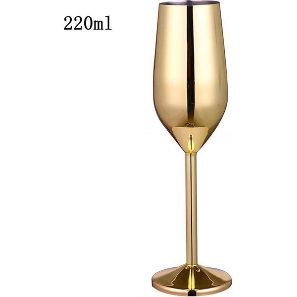 1 Szt. 500 Ml Kieliszek Ze Stali Nierdzewnej Do Szampana, Kieliszek Do Wina, Kieliszek Do Koktajli, Kreatywny Metal Do Baru, Restauracji, Kieliszek Do Wina 401-500Ml-image