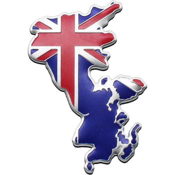 Estilo De Coche 3D Aluminio Inglaterra Reino Unido UK Bandera Nacional Mapa Coche Motocicleta Insignia Emblema Pegatinas CalcomaníAs Accesorios Para AutomóVil-image