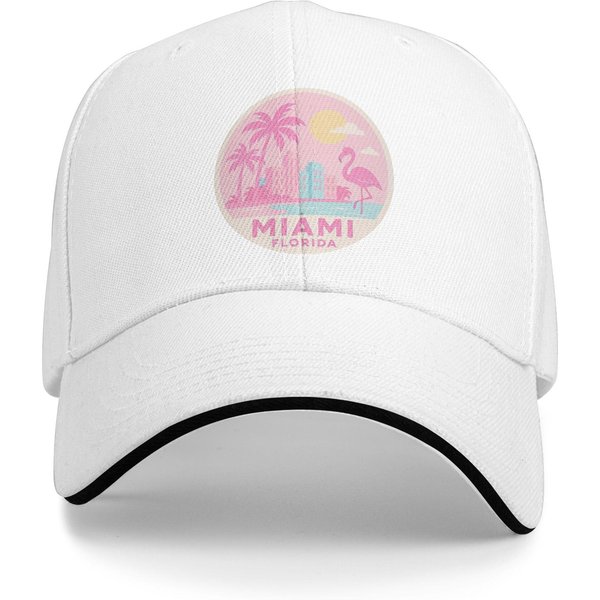 Gorra De BéIsbol De Viaje Rosa Miami Moda Trucker Verano Unisex-Adolescentes Tenis Skate Gorras De BéIsbol One Size-image