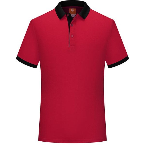Sgbl/Ts 642 BawełNiana Koszulka Polo Z KołNierzykiem W Bloki KoloróW M Red-image