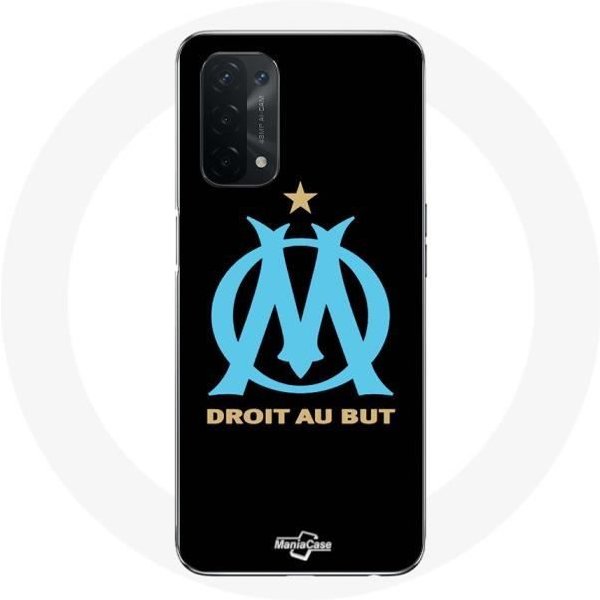 Funda - Maniacase - Oppo A74 5G - Logotipo Olympique De Marsella - Flexible - Deportivo Negro-image