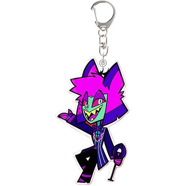 Anime Akcesoria Akrylowy Breloczek Vox Alastor Lucifer Morningstar Charlie Morningstar Angel Dust Akcesoria Do Plecaka Prezent Purple-image