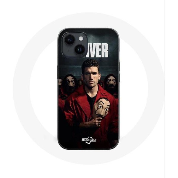 Funda Para Iphone 14 - Maniacase - La Casa De Papel - Flexible - Negra - Mixta-image