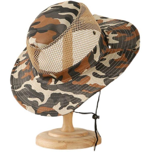 Sombrero De Verano Para Hombre Con Ala Ancha, Sombrero De Sol Para Pesca Al Aire Libre, Sombrero Para El Sol, Sombrero De Pescador, Sombrero De Sol Para Obra AgríCola M(56-58CM) Beige-image