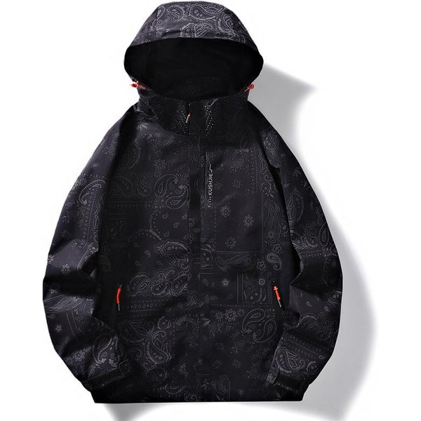 Jesienna Nowa Modna Markowa Kurtka Dla NastolatkóW Z Kontrastowym Kapturem, Kurtka Baseballowa W Stylu Hong Kong, MęSka Kurtka 4XL Black-image