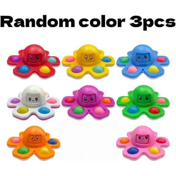 Kolorowy Silikonowy OśMiornica ZmieniająCy Twarz Push Bubble Fidget Zabawka Ulga W Stresie LęKu Autyzm Sensoryczna Dla DorosłYch Dzieci Prezent-image