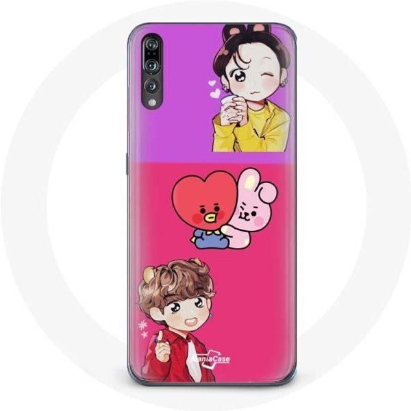 Funda Para Huawei P20 BTS BT21 Cooky Y Tata Bangtan V Y Jungkook Fanart-image