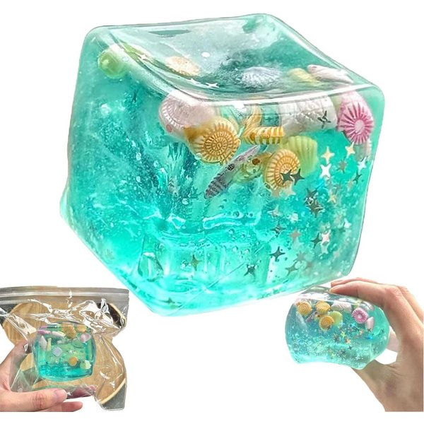 MięKkie Kostki Maltodekstryny Zabawka Fidget Super MięKka Przezroczysta Gwiazdka Zabawka Do ŚCiskania Oceaniczna Sensoryczna Zabawka Antystresowa Dla Przyjaciela Prezent ŚWiąTeczny-image