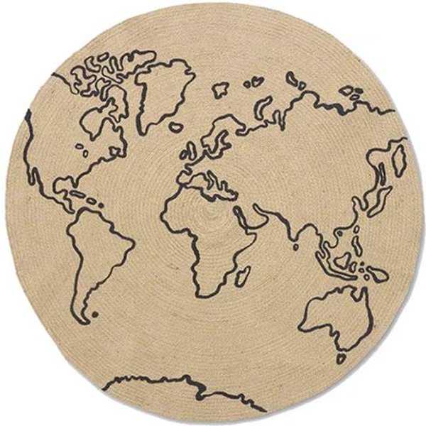 Druk Dywan OkrąGłY – AntypośLizgowy Dywanik Dla Dzieci Do Salonu, Sypialni, Pokoju DziecięCego, Mata PodłOgowa Diameter 140Cm(55In)-image