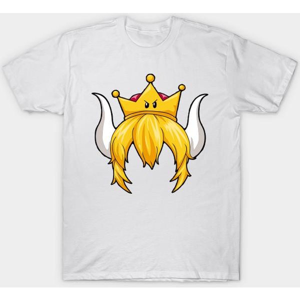 Camiseta Mujer Bowsette Estampado Harajuku Kawaii Camiseta Verano Manga Corta Camiseta Mujer Top 4XL Blanco-image
