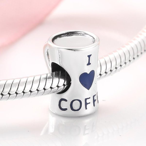 Cuentas De Plata De Ley S925 Colgantes Con Cuentas Creativos Serie Café Accesorios DIY Pulseras Cuentas Sueltas JoyeríA De Plata-image