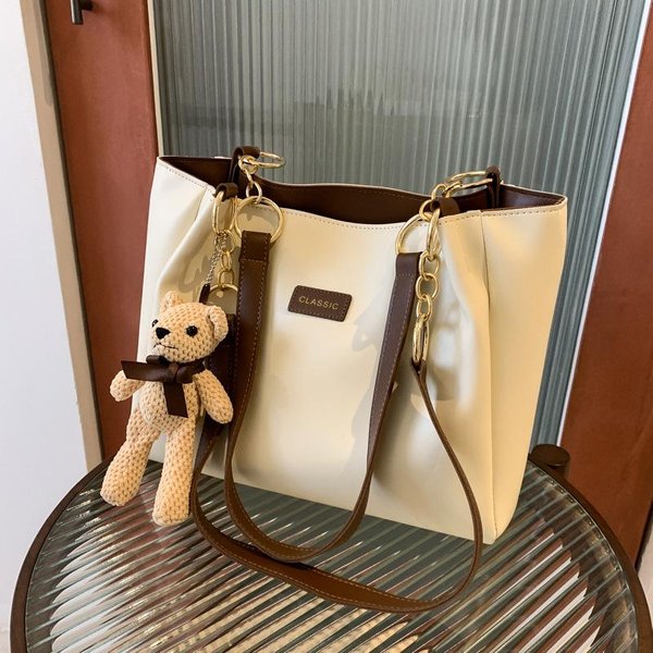 Bolso Tote Nicho Nuevo Bolso De Mujer Verano Alta Gama PortáTil Gran Capacidad Bolso De Hombro Bolso Para Ir Al Trabajo Beige-image
