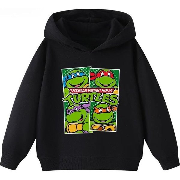 Wojownicze ŻółWie Ninja Anime DziecięCa Bluza Z Kapturem Na Jesień I Zimę, CiepłA Bluza Z Kapturem, Wygodna I MięKka GóRa 100-image