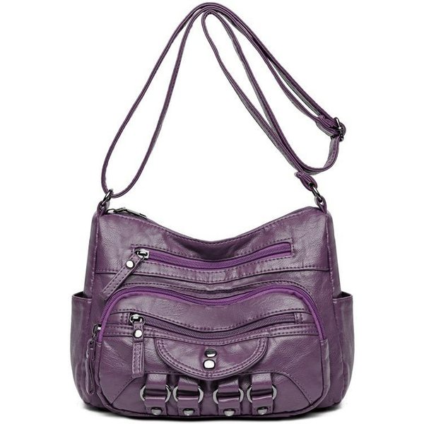 Bolsos Nuevos Para Mujer Bolsos De Madre Modernos Y A La Moda Gran Capacidad Bolso Bandolera De Un Hombro Mochila De Cuero Suave-image