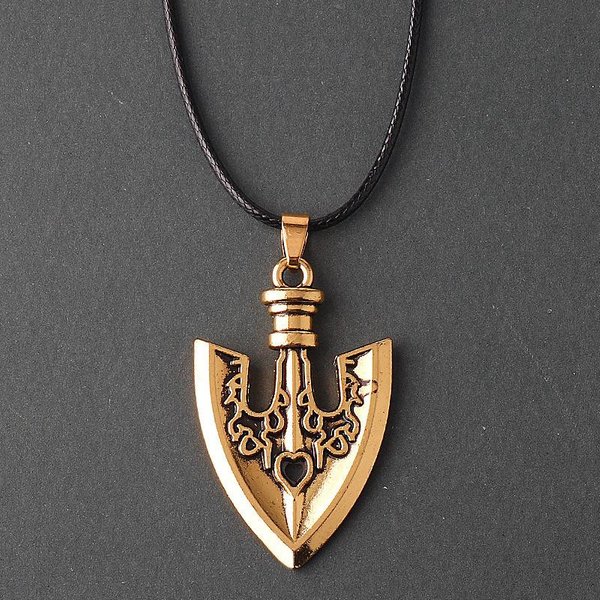 Anime Jojo's Bizarre Adventure Naszyjnik Kujo Jotaro StrzałKa Metalowy Wisiorek ŁAńCuszek Choker Naszyjniki Zawieszka BiżUteria Prezenty Urodzinowe Black-image