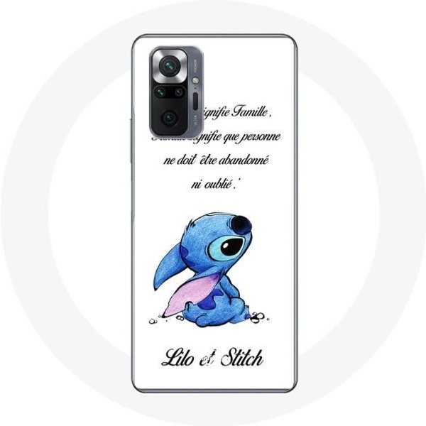 Funda - Xiaomi - Redmi Note 10 Pro - Silicona - Flexible - Lilo Y Stitch Ohana Cita Blanco-image