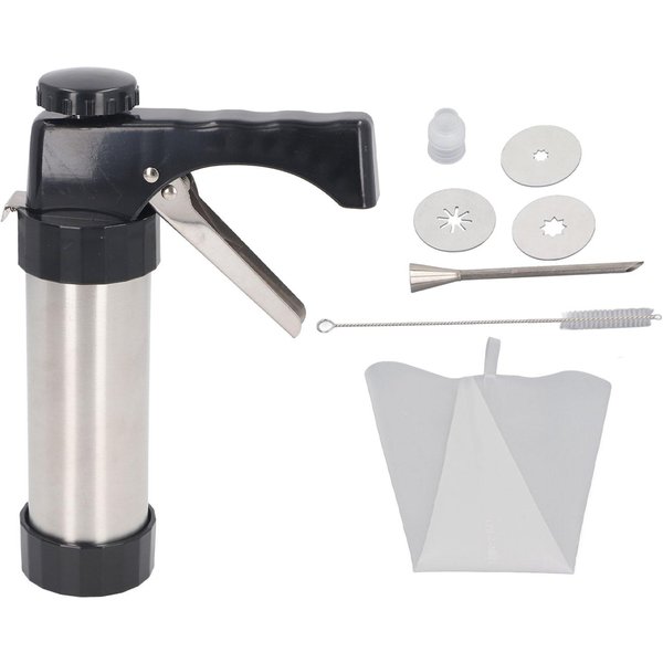 Kit De DecoracióN De Prensa De Galletas Para Hornear, MáQuina Para Hacer Galletas De Acero Inoxidable Para Galletas, Pasteles Y Postres L-image