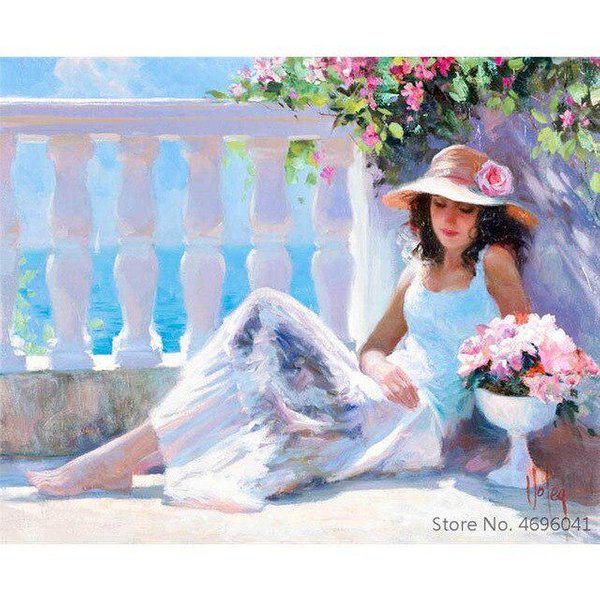Pintura De Diamante Redondo Completo Para NiñAs, Mosaico De Diamantes, Bordado De Diamantes De SeñOra 20X30CM-image