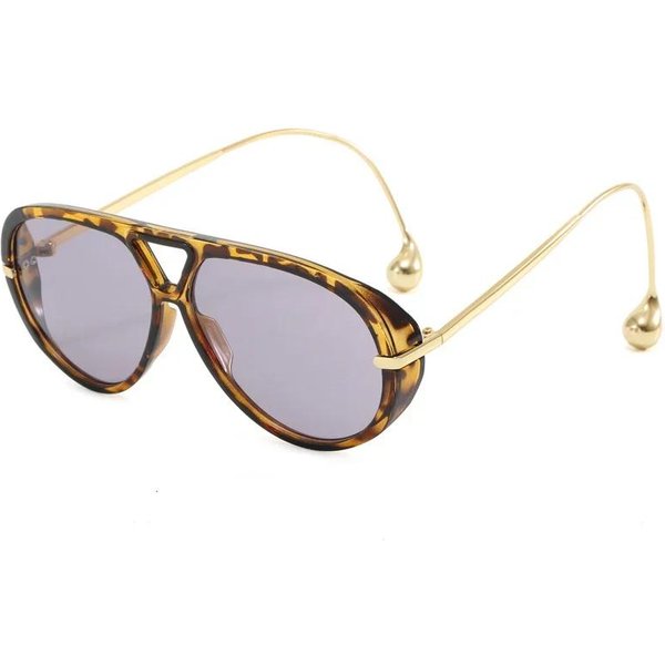 Luksusowe Designerskie Oversize Okulary PrzeciwsłOneczne Pilotki Dla Kobiet Dla MężCzyzn Popularny Styl Retro Okulary ChroniąCe Przed SłOńCem Punkowe Okulary Z PodwóJnym Mostkiem As The Picture-image