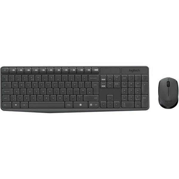 Logitech MK235 clavier Souris incluse USB AZERTY Français Gris